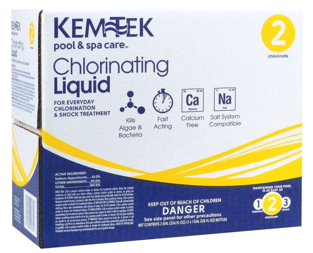 Kem-Tek 2 -Pack 1 Gallon(s) Bottle Liquid Chlorine