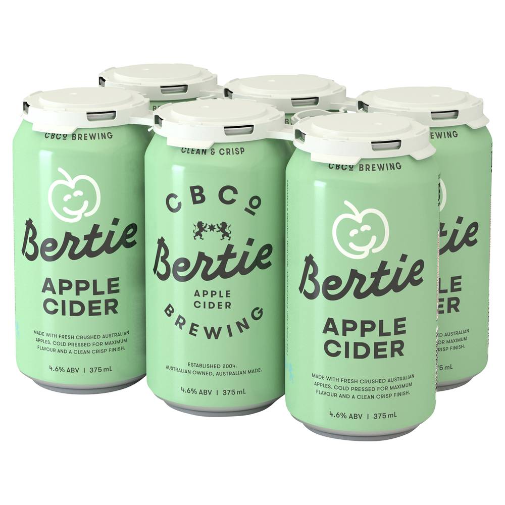 CBCo Bertie Cold Pressed Apple Cider Can 375mL X 6 pack