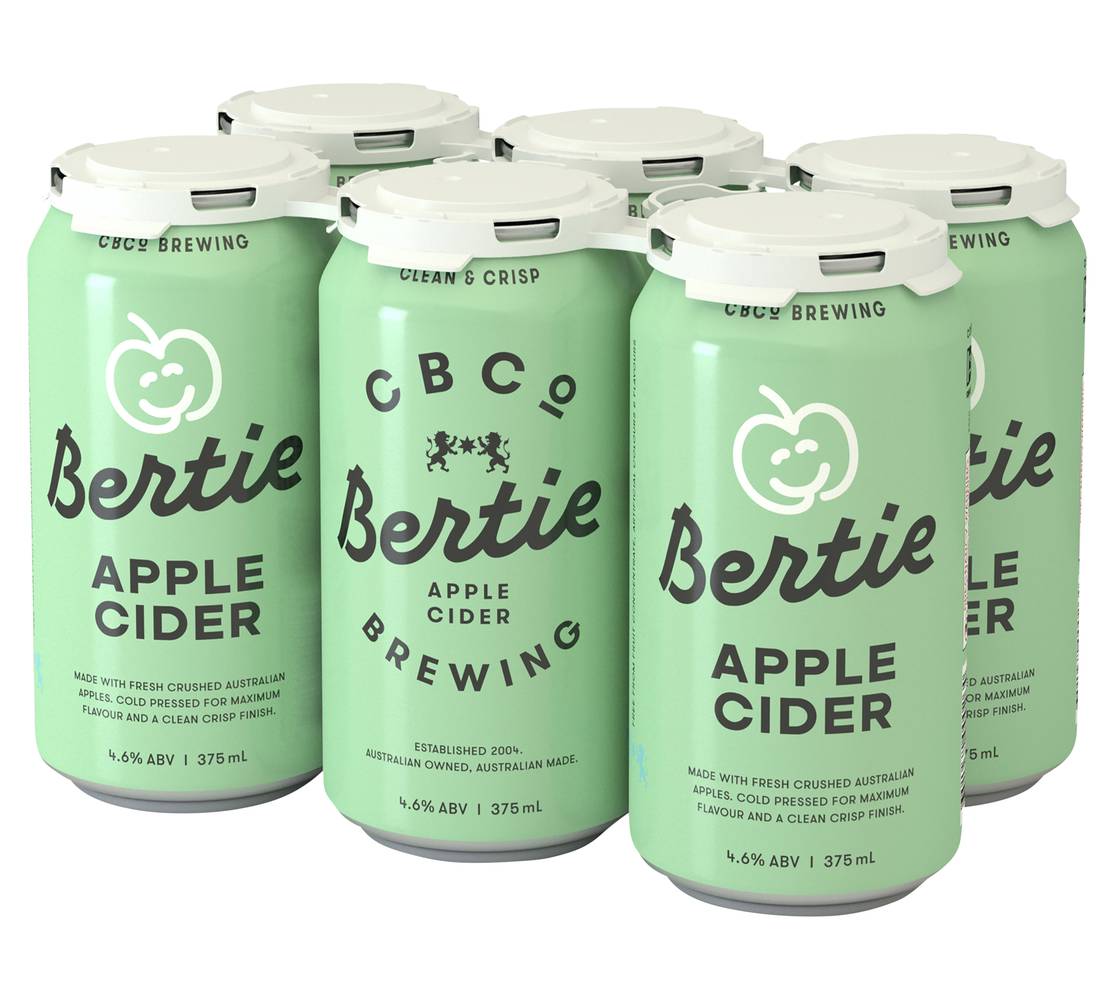 CBCo Bertie Cold Pressed Apple Cider Can 375mL x Pack 6