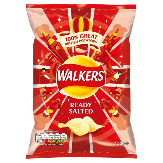 Walkers Crisps Ready Salted (32.5G)