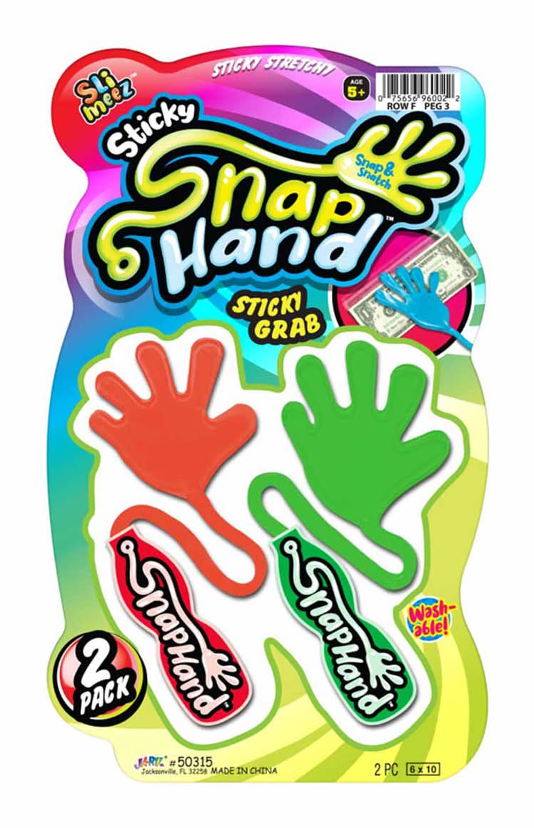 Ja-Ru Slimeez Sticky Snap Hand 2 Ct - Assorted