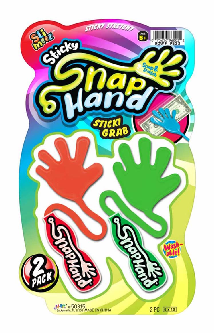 Ja-Ru Slimeez Sticky Snap Hand 2 Ct - Assorted