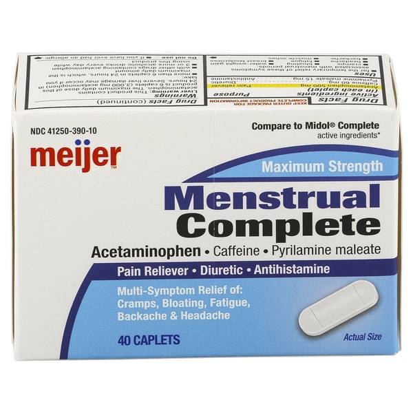 Meijer Maximum Strength Menstrual Complete Caplets (40 ct)