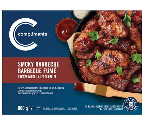 Compliments Ailes De Poulet Fumées Bbq 800 G / Compliments Frozen Chicken Wings Smoky BBQ 800 g