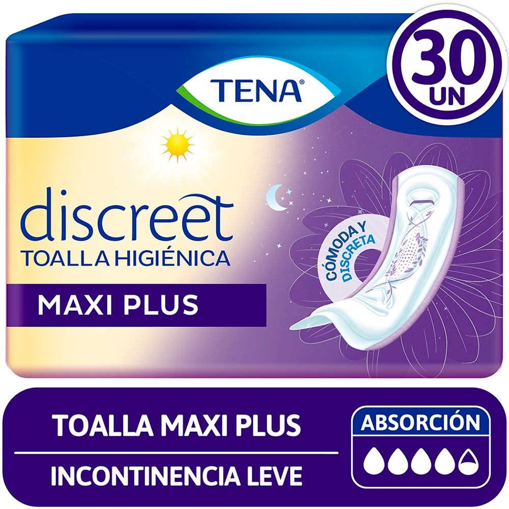 Toalla Higiénica Tena Discreet Maxi Plus 30 un