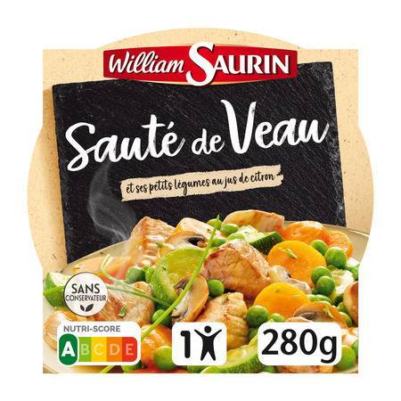 Plat cuisiné sauté de veau légumes WILLIAM SAURIN - l'assiette de 280 g