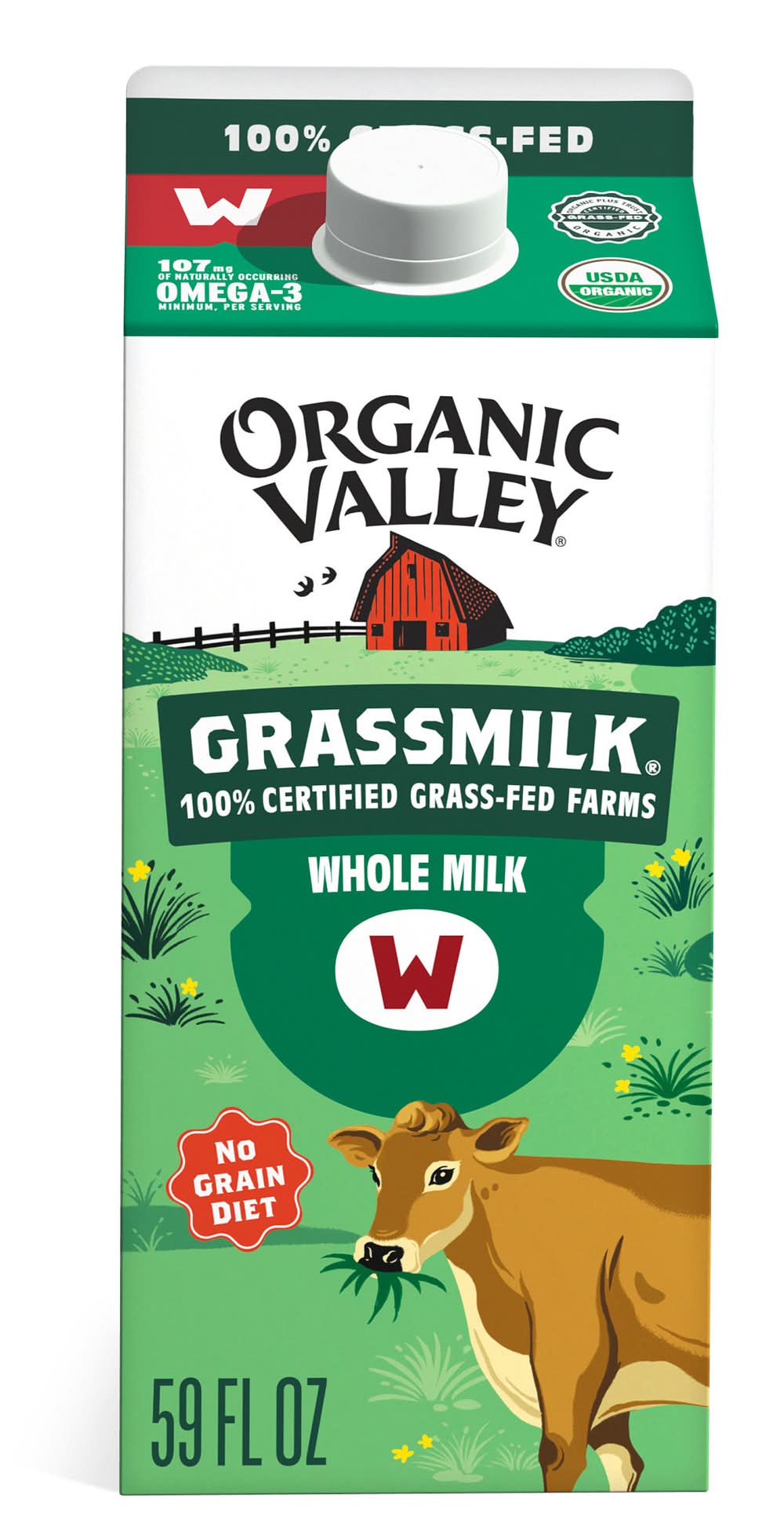 Organic Valley Grass Fed Whole Milk (0.5 gal)