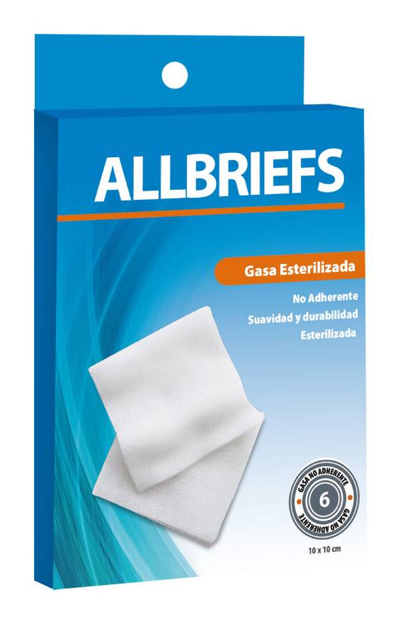 Allbriefs Gasa Esterilizada 10x10cm 6 Unidades