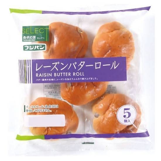 いなげやオリジナル　食卓応援セレクト　レーズンバターロール　５個