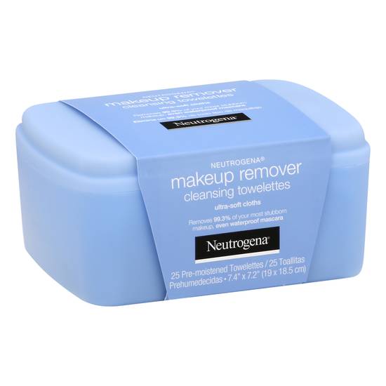 Neutrogena Makeup Remover Ultra-Soft Cloths Cleansing Towelettes (25 ct)
