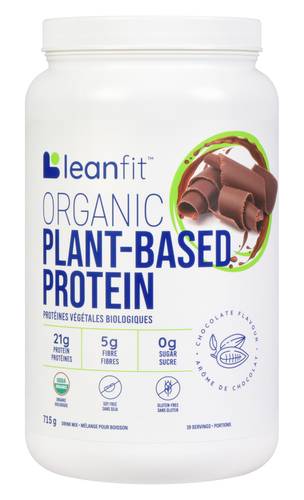 LEANFIT Organic Plant Based Protein, Chocolate (715 g)