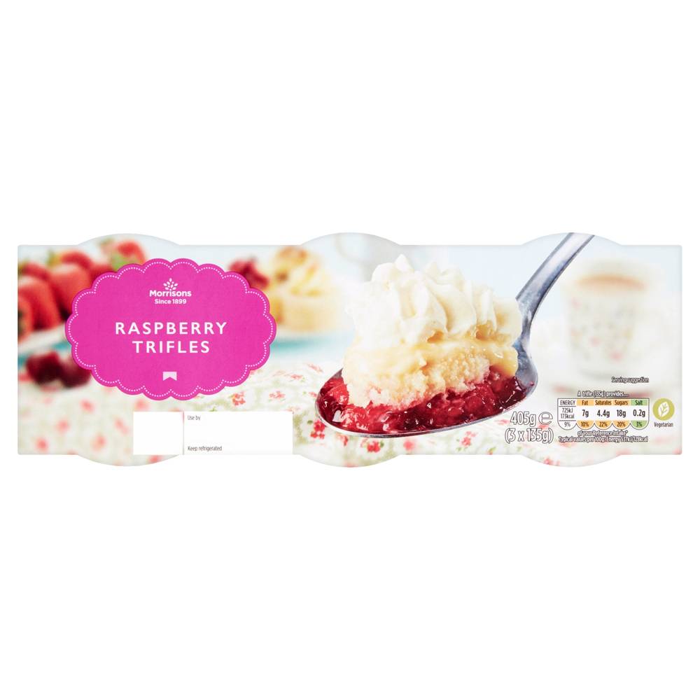 Morrisons Raspberry, Trifles (3 pack)