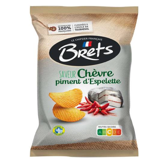 Chips Saveur chèvre et piment d'Espelette 125g BRET'S