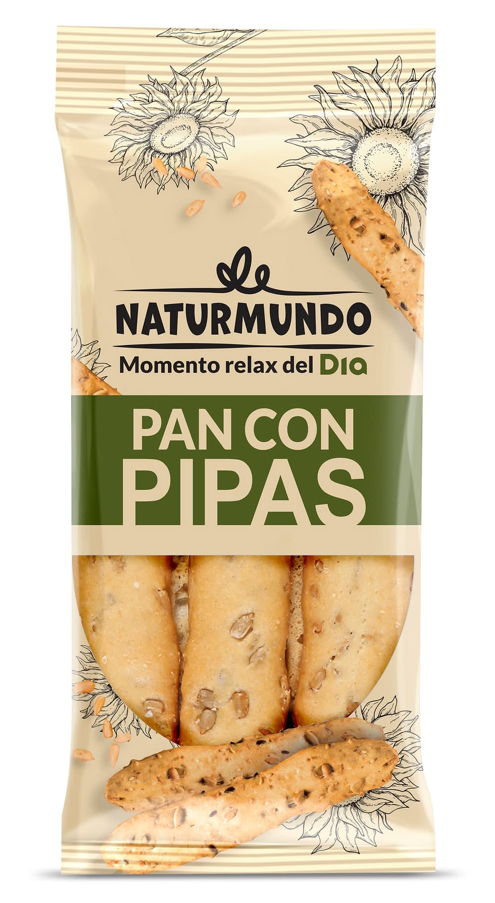 Palitos De Pan Con Pipas Naturmundo De Dia Bolsa 90 G