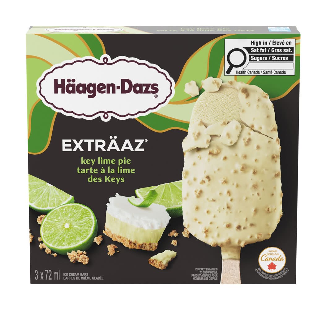 Häagen-Dazs Exträaz Key Lime Pie Ice Cream Bars (72 ml, 3 ct)