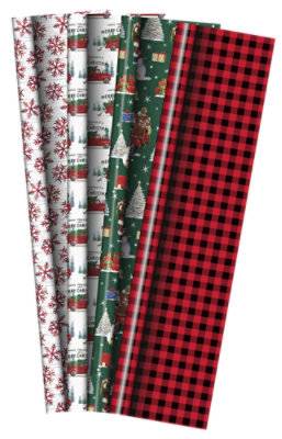 Signature Select 30 By 160 Inch Square Feet Holiday Wrap 4 Count Styles May Vary - Each