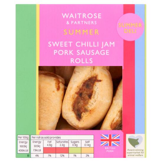 Waitrose Summer Deli Sweet Chilli Jam Pork Sausage Rolls