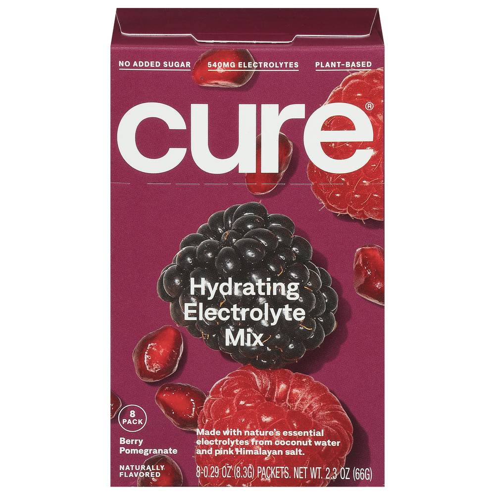 Cure Hydrating Electrolyte Mix (8 ct, 0.29oz) ( berry-pomegranate )