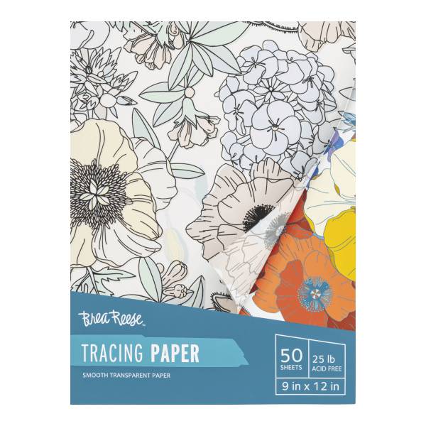 Brea Reese Tracing Paper Sheets Pad, 9" x 12", White (50 ct)