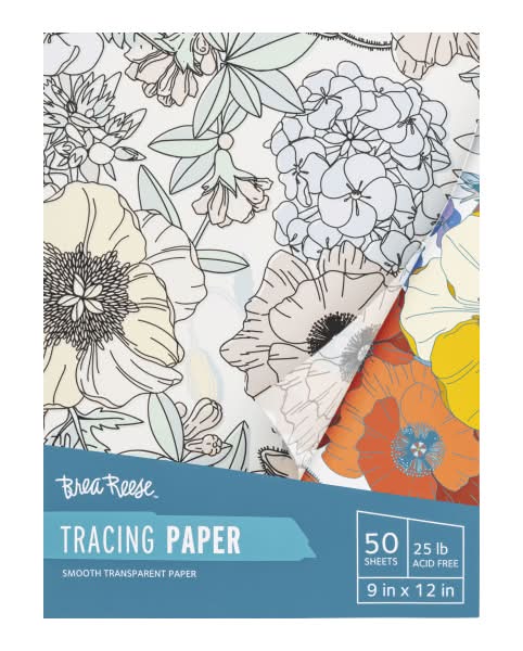 Brea Reese Tracing Paper Pad, 9" x 12", 50 Sheets, White