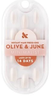 Olive & June Minimalist Press-Ons, Pure White Syrup Gradient (42 ct)