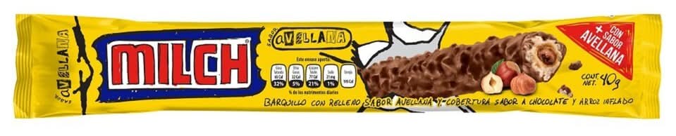 Milch · Chocolate relleno de avellana (40 g)