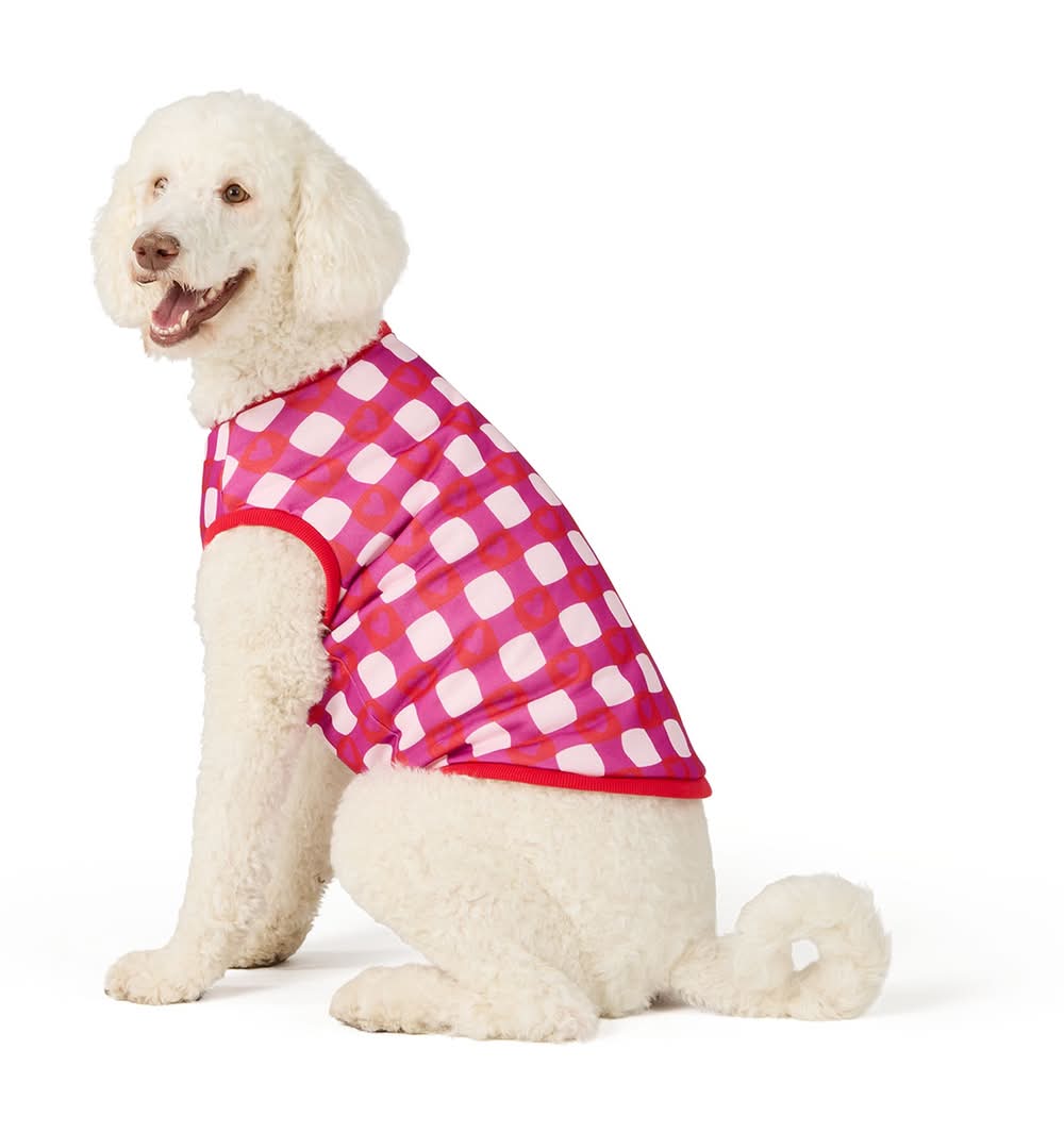 Top Paw® Plaid Sweater (Color: Red, Size: Large)