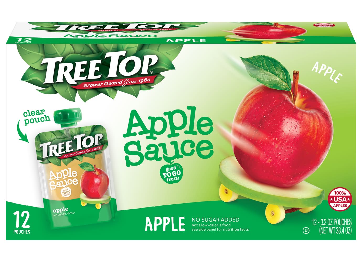 Tree Top Applesauce Pouches, Apple (12 x 3.2 oz)