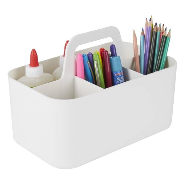 Realspace White Small Size Stackable Storage Caddy