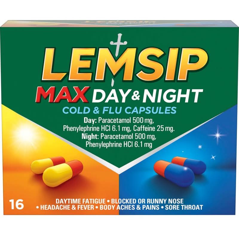 Lemsip Max Day & Night Cold & Flu Capsules 16s