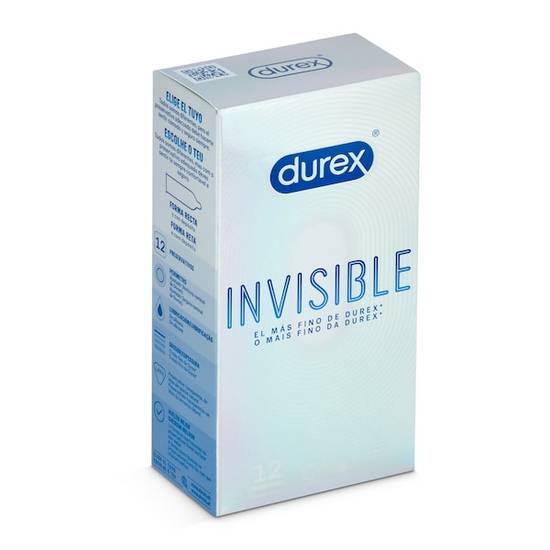 Preservativos invisible sensitivo Durex caja 12 unidades)