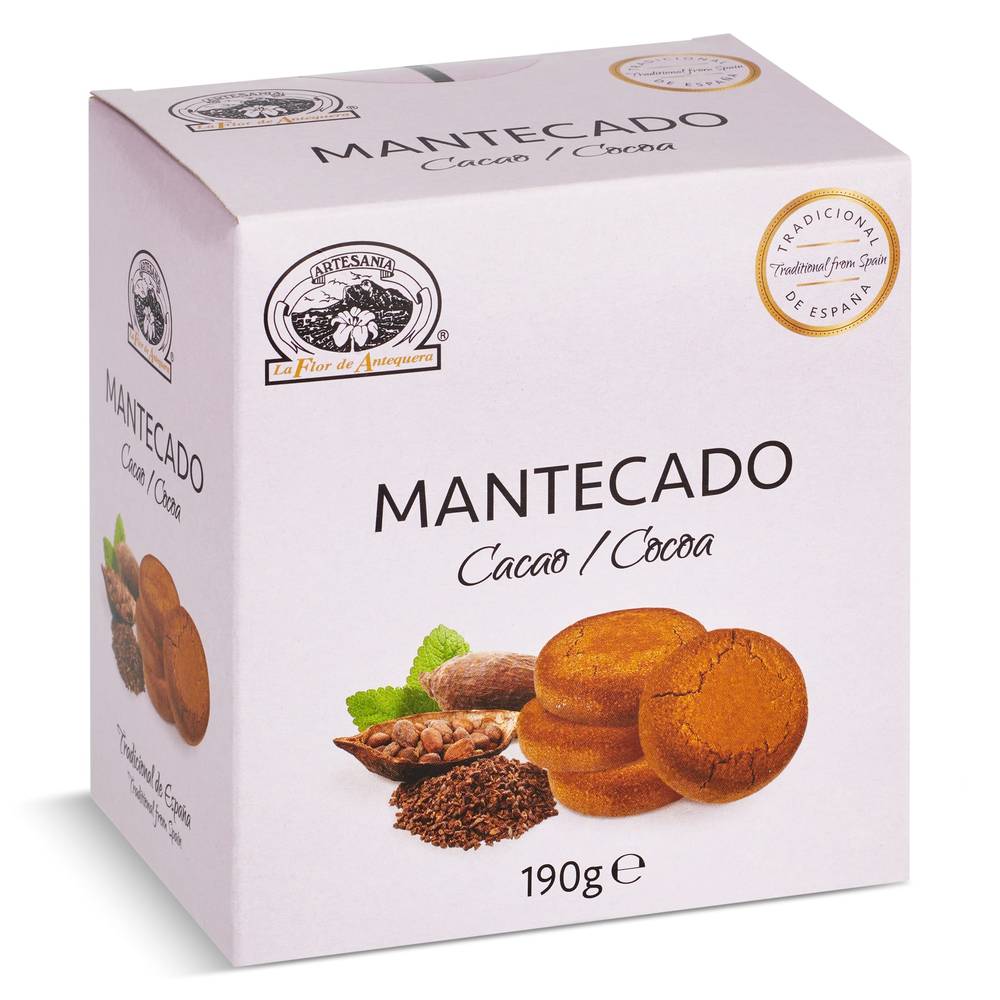 Mantecados De Cacao La Flor De Antequera Caja 190 G