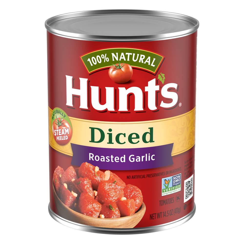 Hunt's Natural Steamed Peeled Diced Roasted Garlic Tomatoes (14.5 oz)