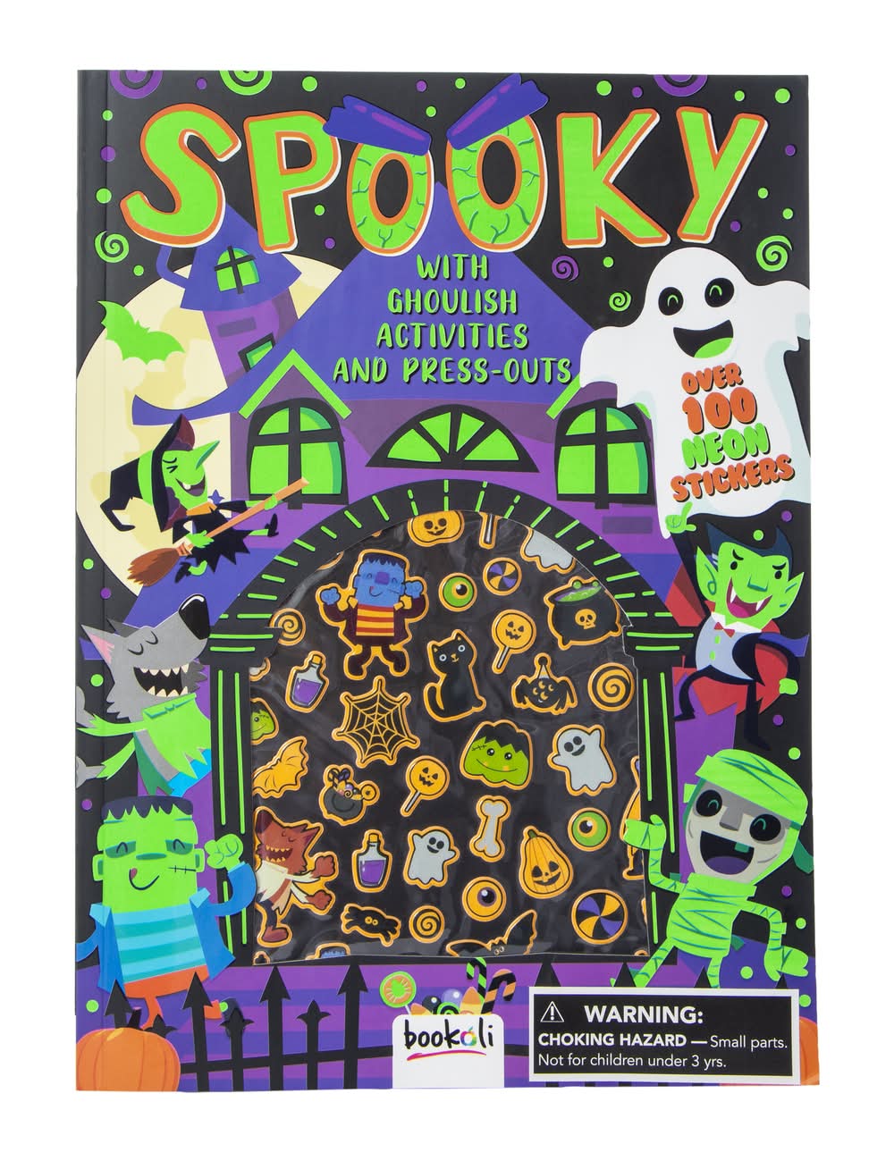 Spooky Puffy Sticker Activity Book With Over 100 Neon Stickers