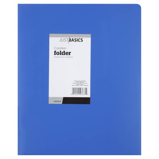 Just Basic 2 Pocket Blue Folder