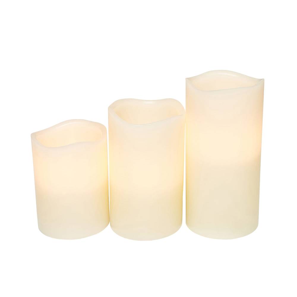 GE 6-in Lighted Candle (3-Pack) Battery-operated Christmas Decor | 76820LO