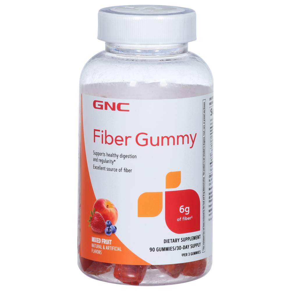 GNC Fiber Gummies, Mixed Fruit (90 ct)