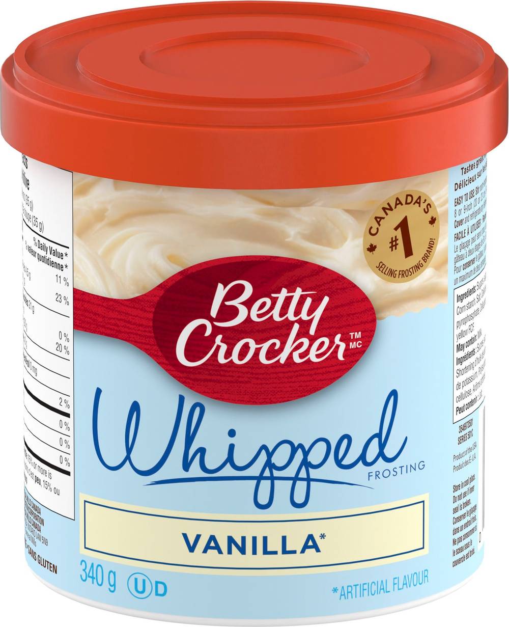 Betty crocker vanille glaçage fouetté de betty crocker (340 g) - whipped frosting vanilla (340 g)