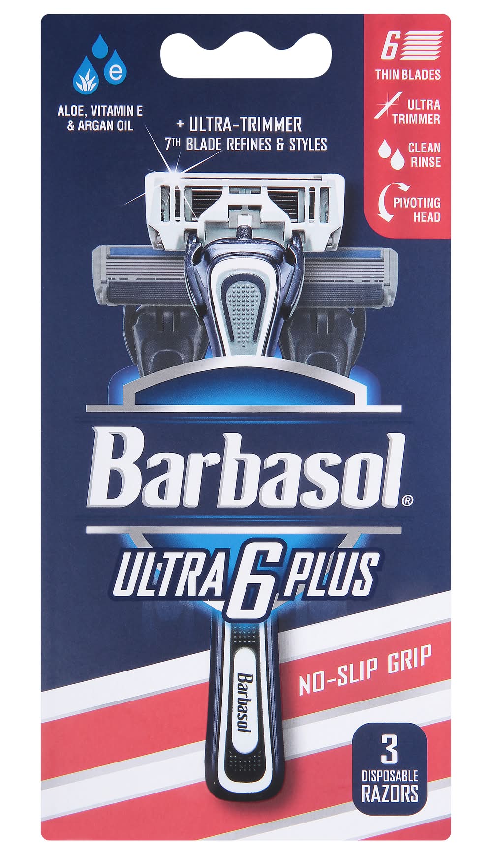 Barbasol Ultra 6 Plus Razors (3.2 oz, 3 ct)