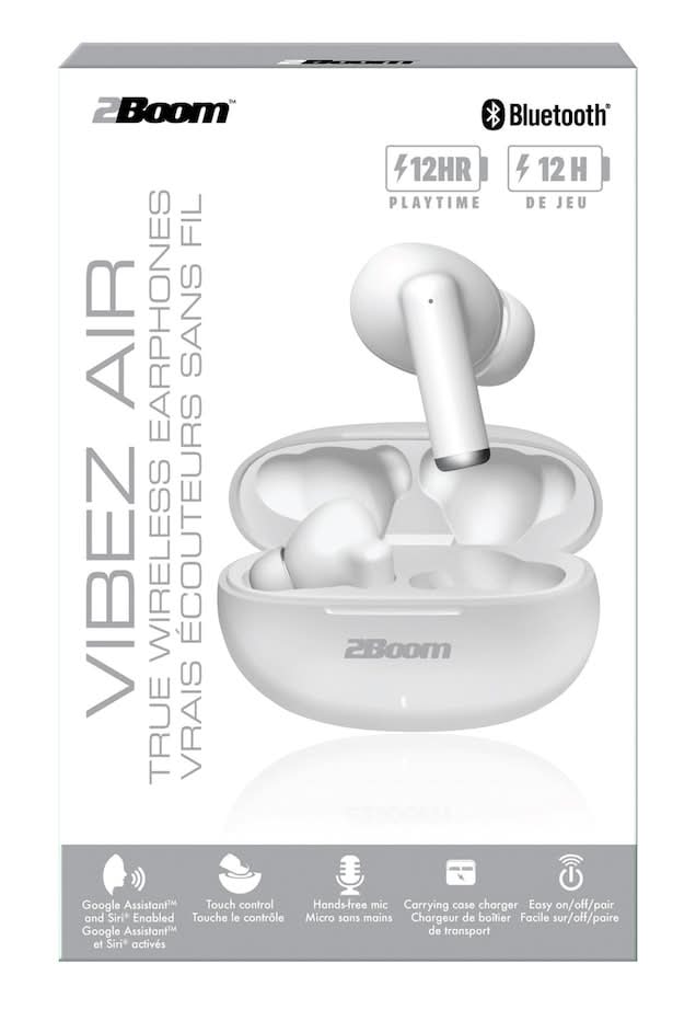 2BOOM Bluetooth Vive Air True Wireless Earphones, White