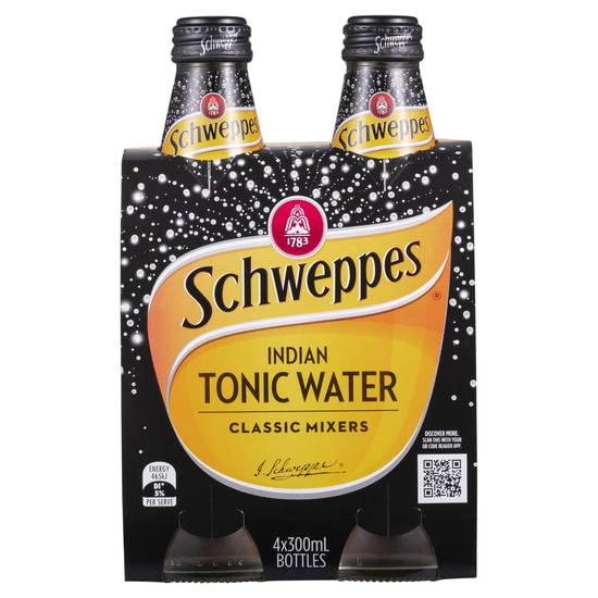 Schweppes Indian Tonic Water (4 Pack) 300mL