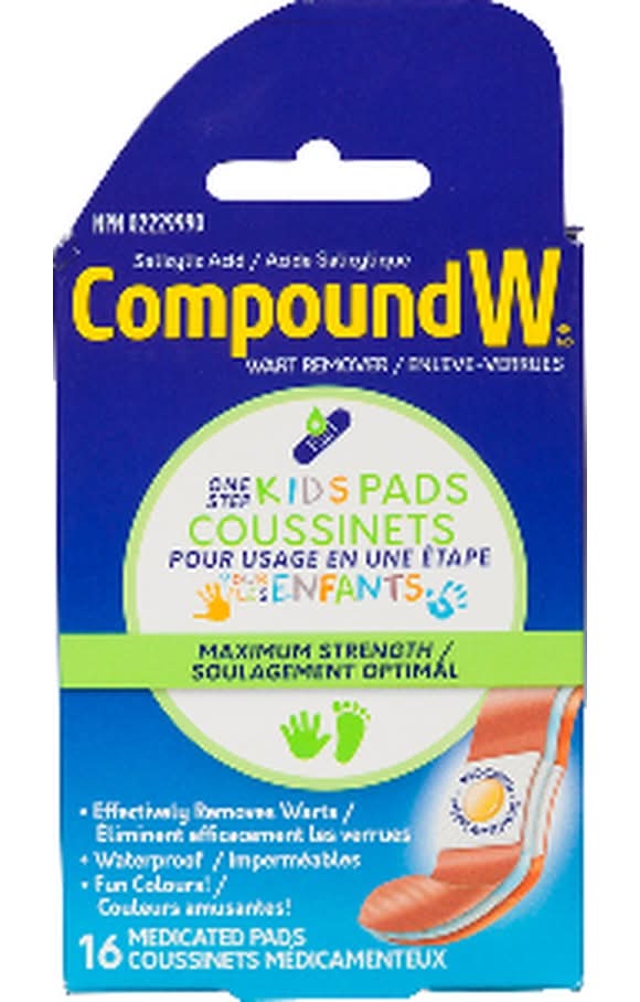 Compound W Maximum Strength One Step Kids Pads (16 ct)