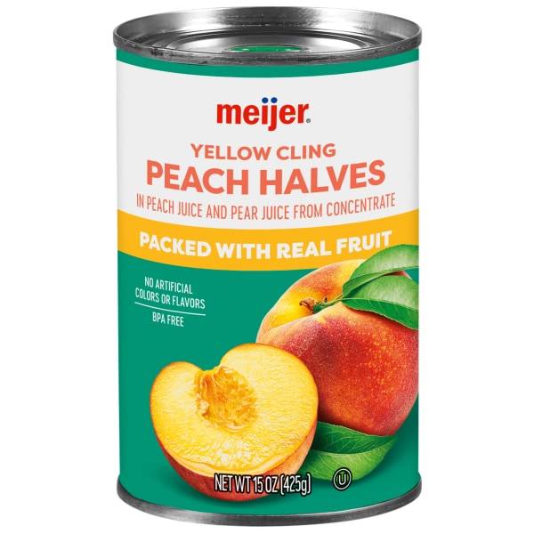 Meijer Peach Halves in 100% Juice (15 oz)