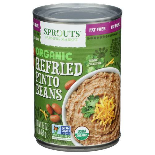 Sprouts Organic Fat Free Refried Pinto Beans