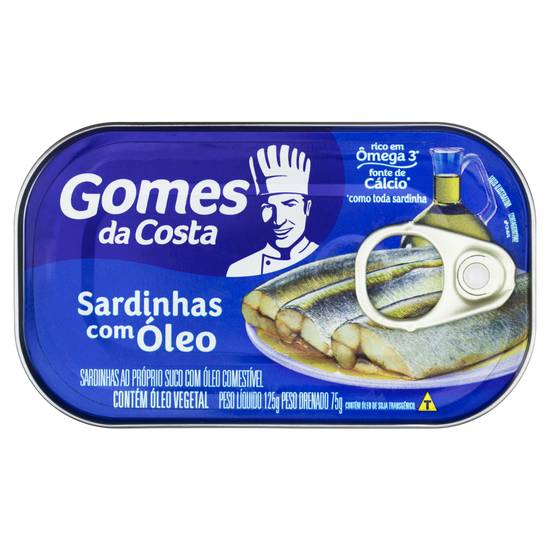 Gomes da costa sardinhas com óleo (125 g)