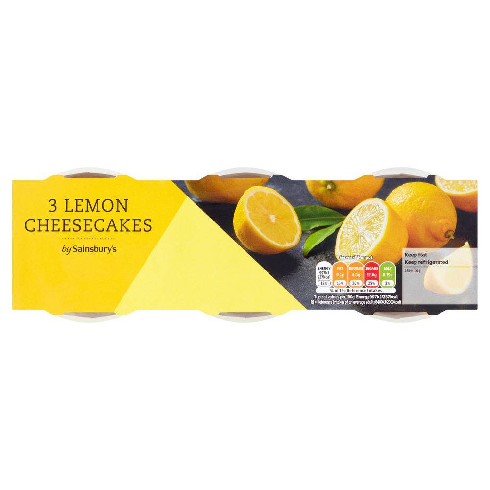 Sainsbury's Lemon Cheesecake 3x100g