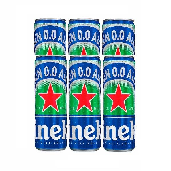Heineken cerveza cero alcohol (6 pack, 355 mL)