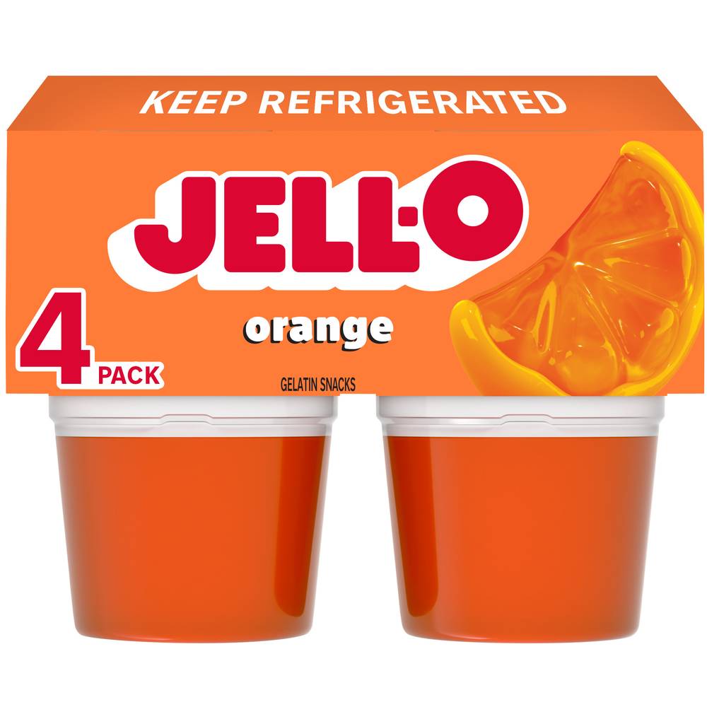 Jell-O Original Orange Gelatin Snacks (4 ct)