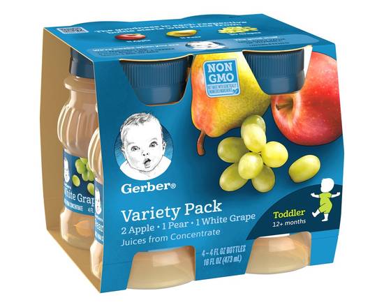Gerber · 100% Juice Variety Pack (4 x 4 fl oz)