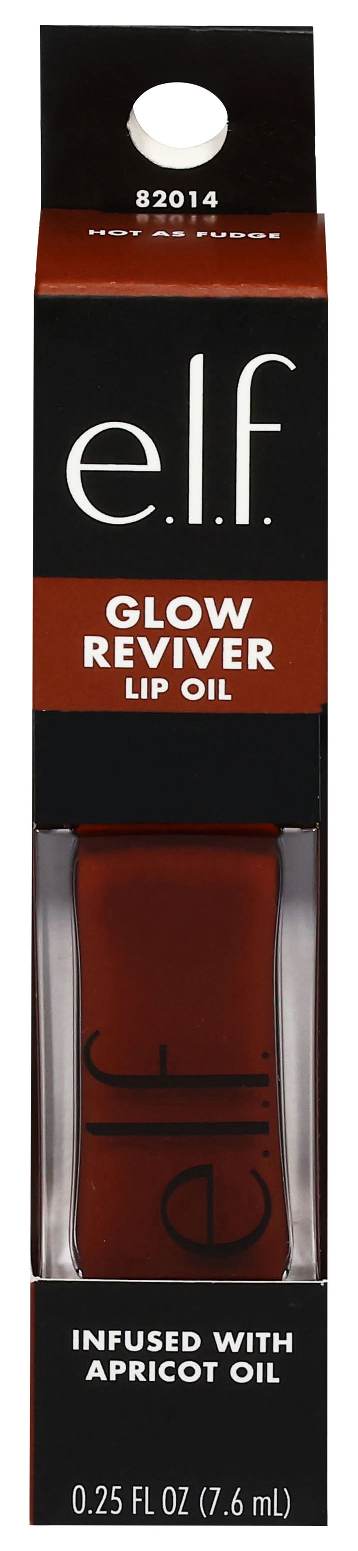 e.l.f. Glow Reviver Lip Oil, Hot As Fudge (0.25 fl oz)